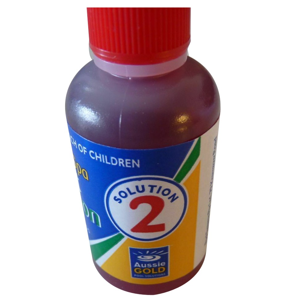 Aussie Gold PH Test Phenol Red Solution NO.2 - Suits 4in1 Pool Test Kit
