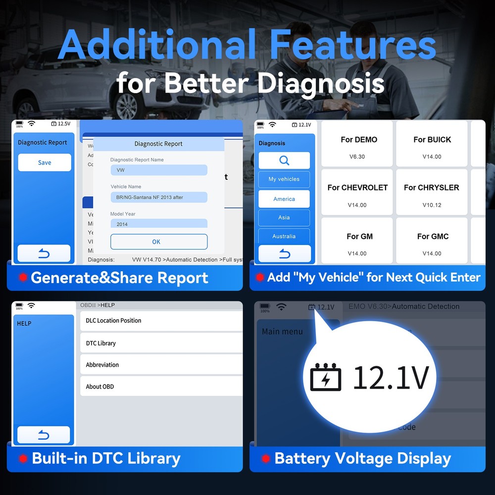 XTOOL D6S OBD2 Scanner Full System Diagnostic Code Reader Scan Tool FCA Autoauth