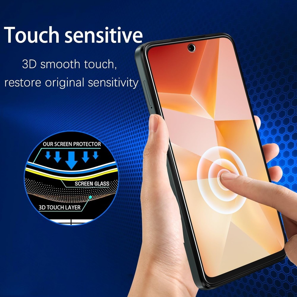 Moto G 5G 2025 Glass Screen Protector 2-Pack - Touch Sensitive & Bubble Proof