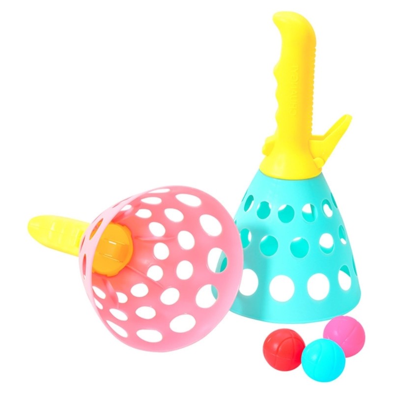Fun Plastic Bounce Ball Pair Durable Child Safe Construction Developmental Toy