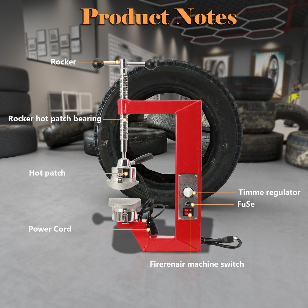 110V Tire Auto Repair Machine Patch Tool Kit Spot Vulcanizing Machine Vulcanizer