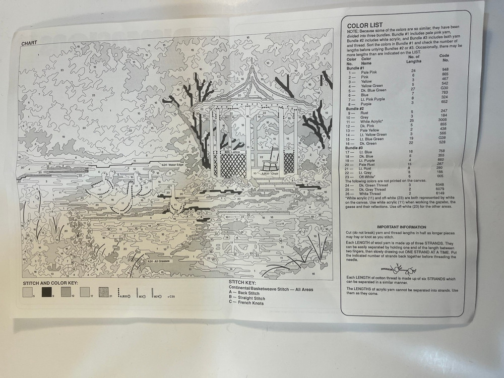 Dimensions Needlepoint Kit #2373 "Somewhere In Time" - Started