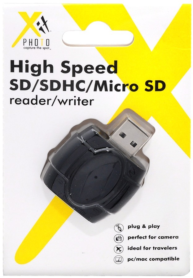 XIT High Speed Secure Digital USB /SDHC/Micro SD Card Reader/Writer
