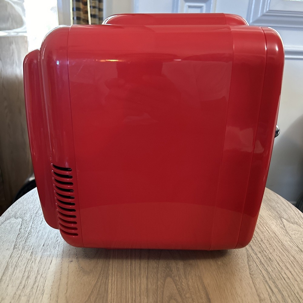 Cooluli Retro Red Coca Cola Coke Mini Fridge Compact Cooler Warmer