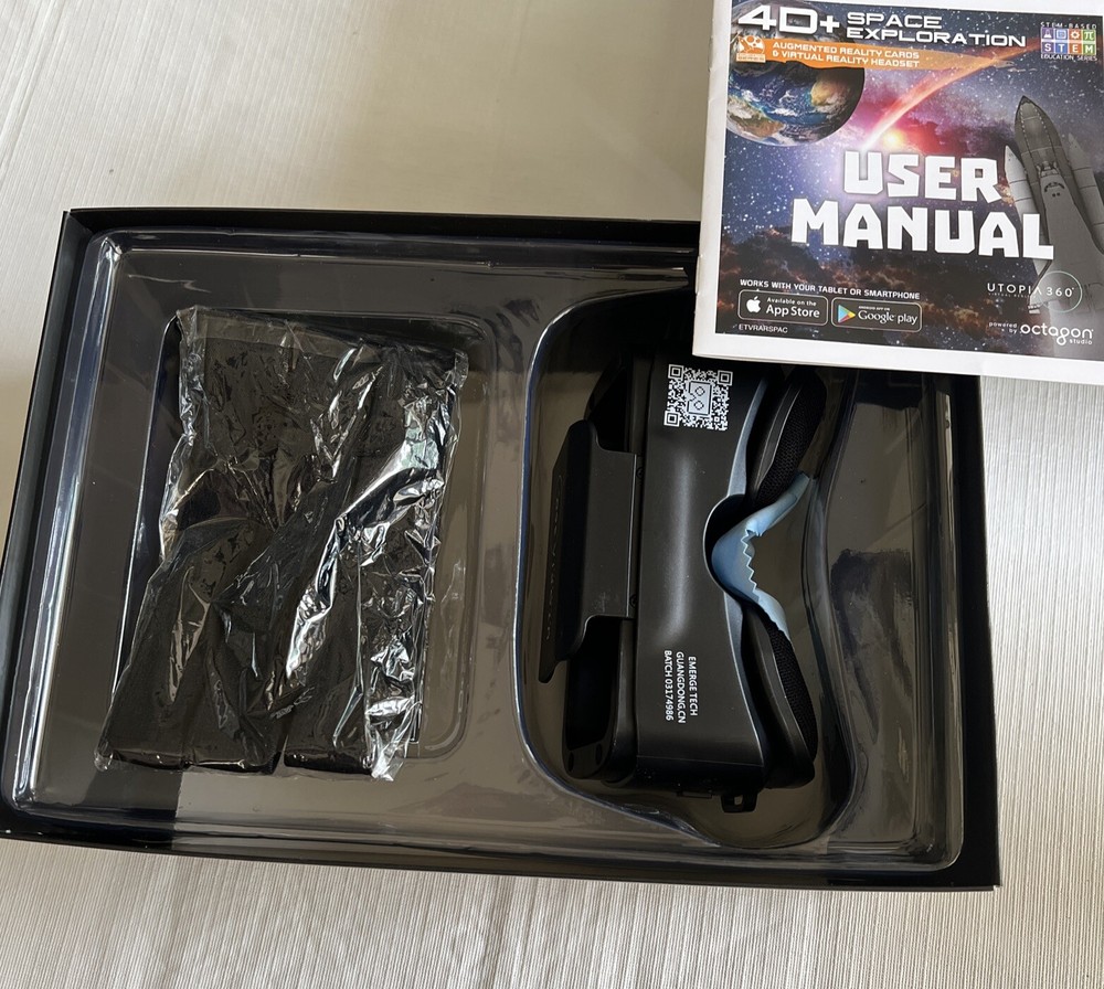 Utopia 360 V2-0317 VR/AR Headset w/26 Space Exploration Cards