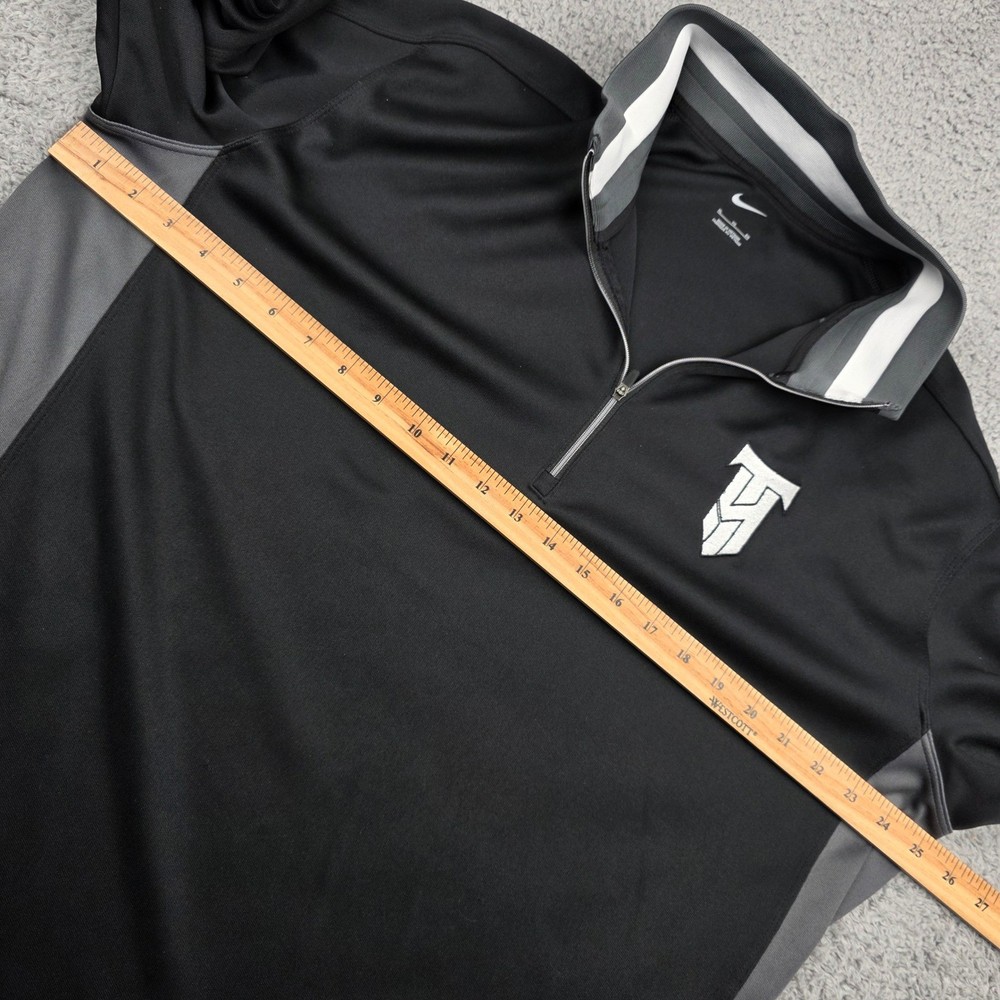 Nike 1/4 Zip Pullover Mens XL Black Gray