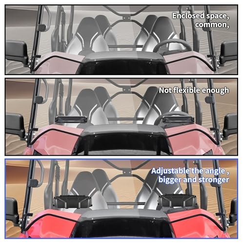 UTV Universal Windshield Vent Self Install Kit, 2 PCS Adjustable Windscreen