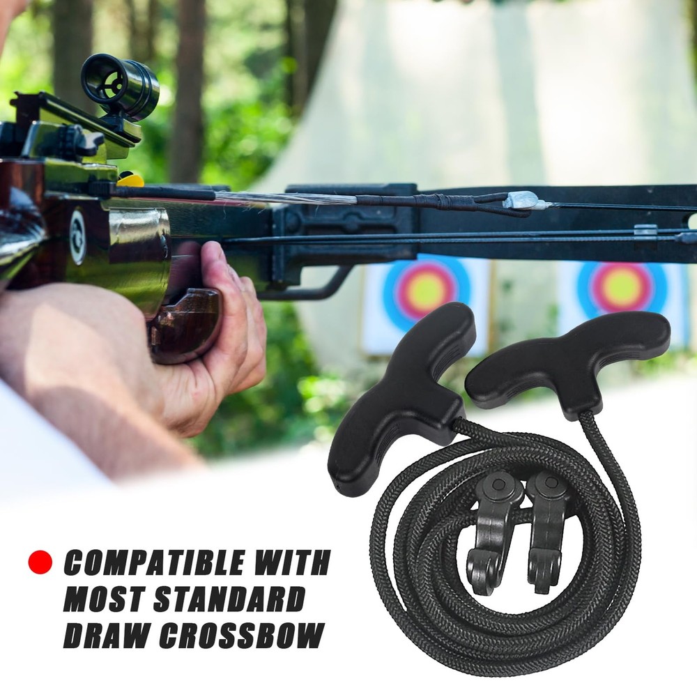 Archerest Crossbow Pull Cord, Cocking Rope Device Double Handle...