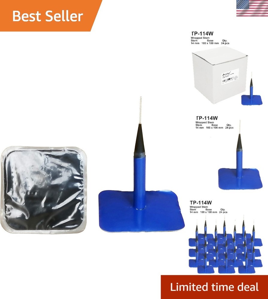 High-Quality Tire Repair Solution - 24 pcs Vulcanizing Patch Plug 9/16" x 4"
