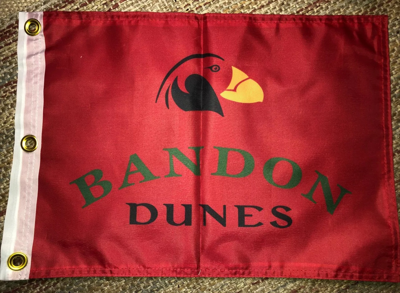 BANDON DUNES PGA TOUR PIN FLAG W GROMMETS FREE SHIP AUTOGRAPHS