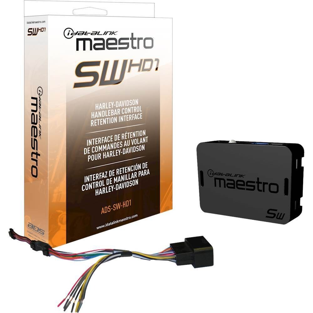 Single DIN CD Player Bluetooth Receiver, Harley Wiring Kit, Dash Kit, Antenna