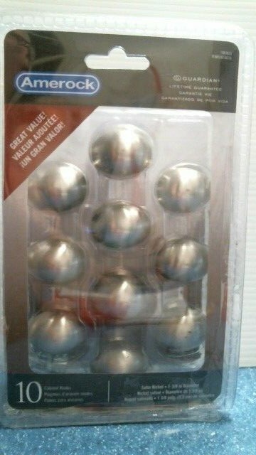 Amerock 10 Cabinet Knobs Satin Nickel (1887673) FS