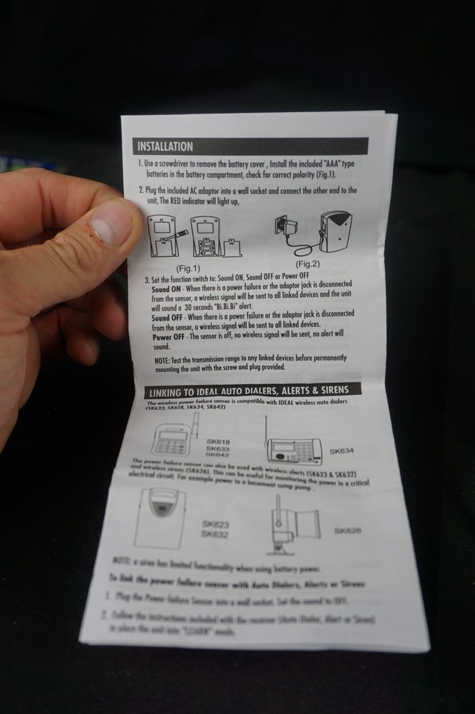 Ideal SK640 Wireless Power Failure Senor