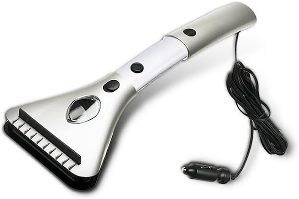 Heated Car Window Ice/ Extendable Auto Windshield Heated Scraper with LED Lig...