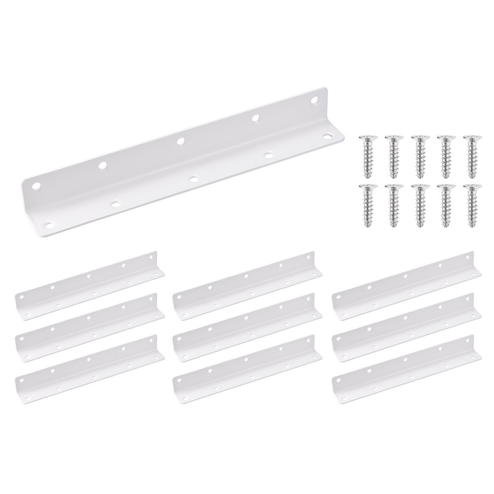 20PCS Corner Bracket 20x2.5x2.5 cm White