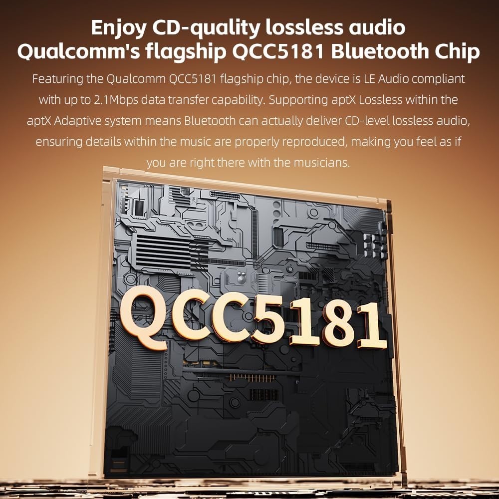 FiiO BR15 R2R High-Resolution Bluetooth 6.0 Audio Receiver with QCC5181 (Black)