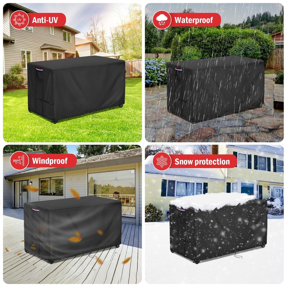 Fire Pit Cover Rectangular 40 Inch - Waterproof Outdoor Fire Table Cover Rect...