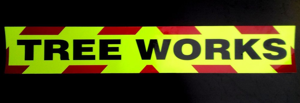 Tree works Fluorescent Magnetic Warning Sign 1200mm Large