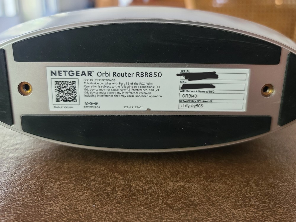NETGEAR Orbi RBR850 Router AX6000