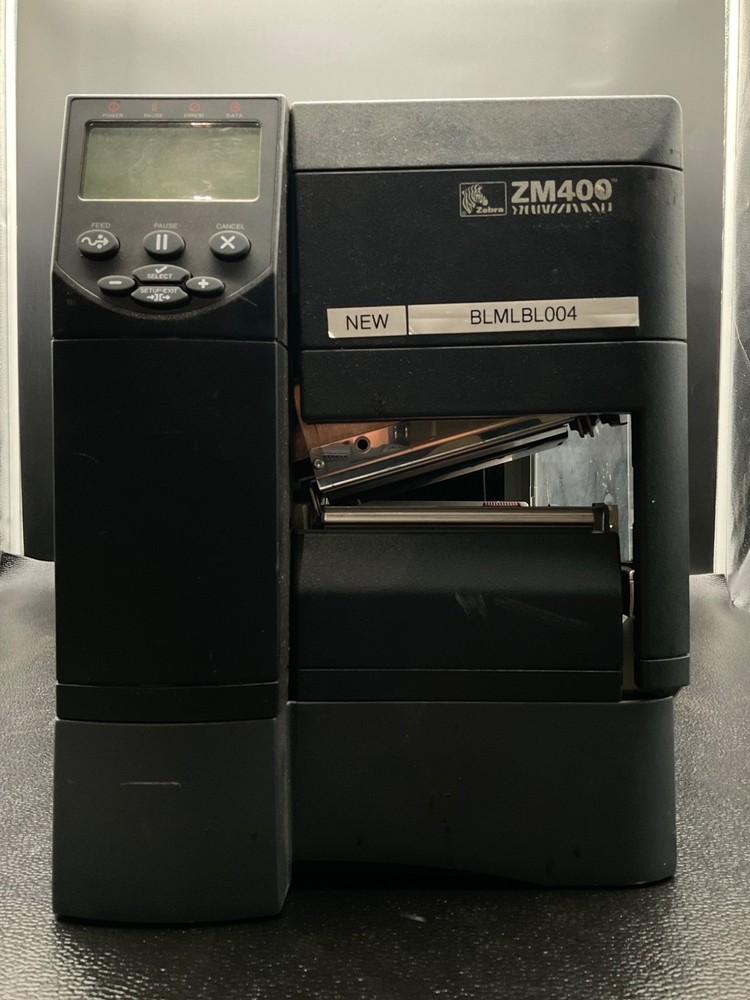 ZEBRA ZM400 THERMAL TRANSFER LABEL PRINTER USB ETHERNET USED