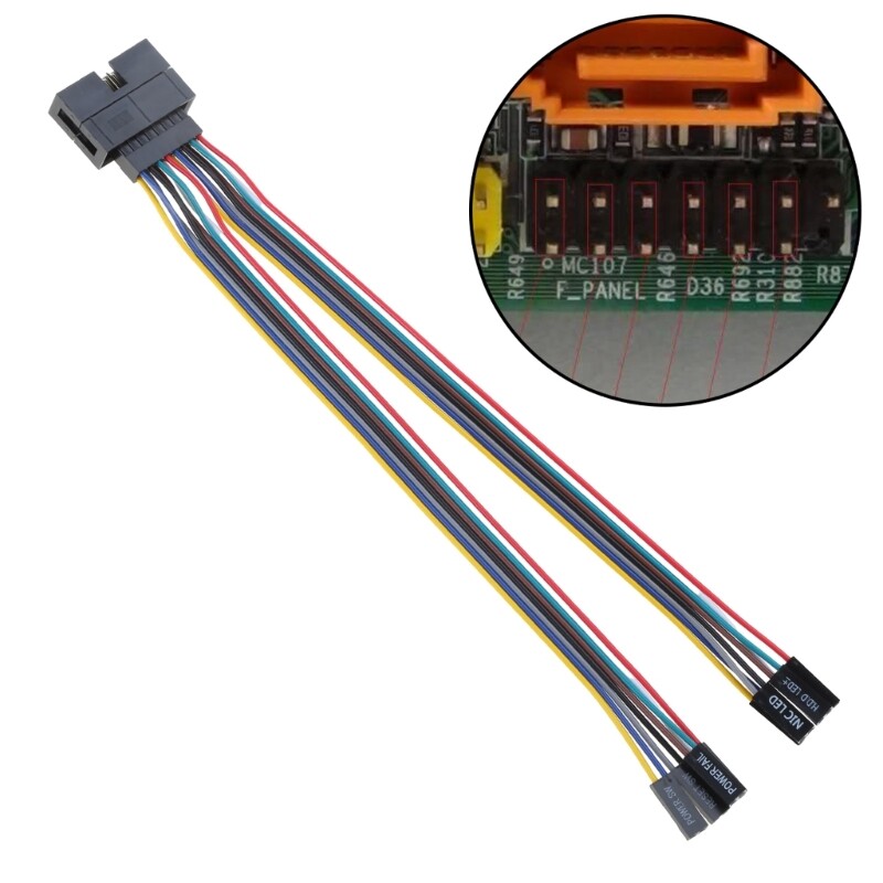 16PIN to 2Pin Super Micro Chassis Front Panel Adapter Server Cable 1007 24AWG