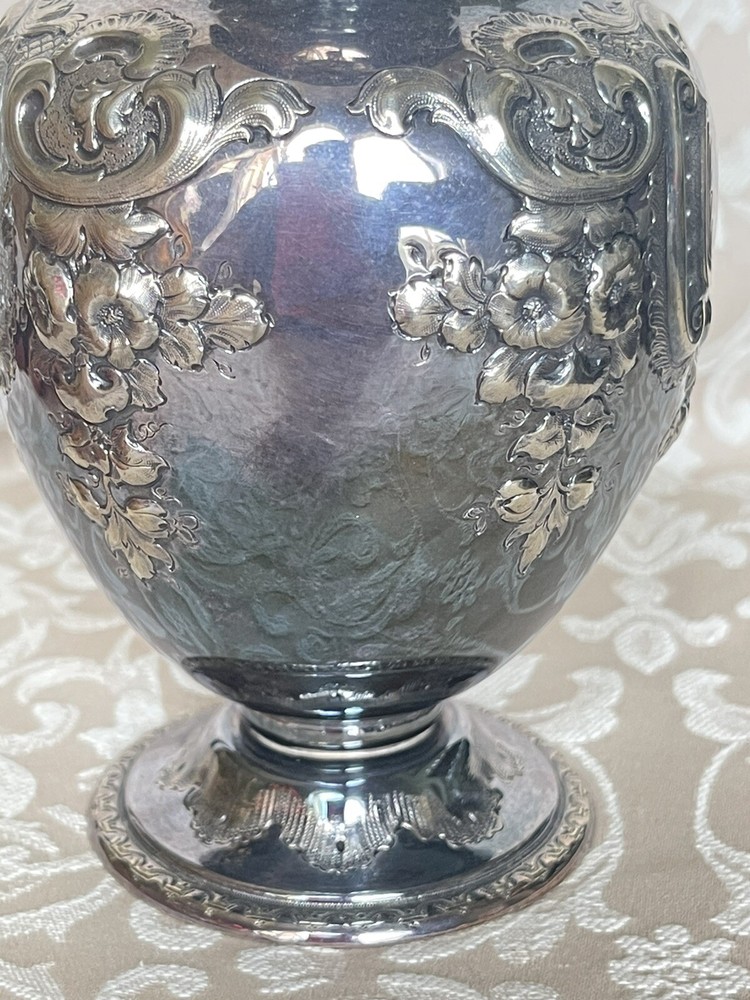 Antique Martin Hall & Co Silverplated Water Pitcher /creamer