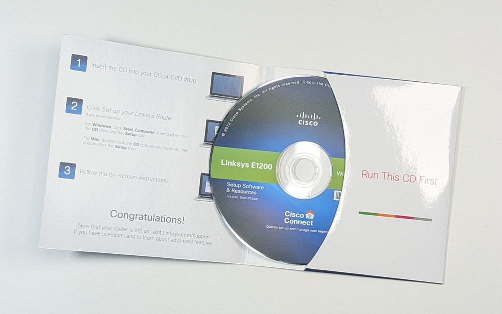 Linksys E-Series Setup CD Cisco Wi-Fi Router Network Software Management