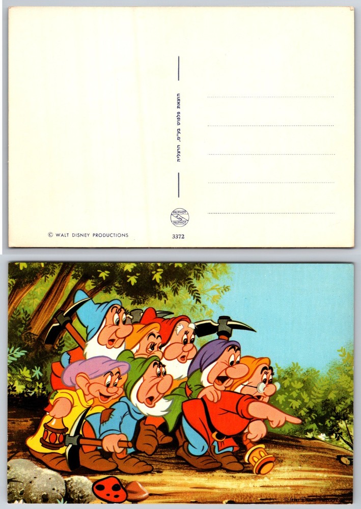 Continental Disney Seven Dwarfs Postcard