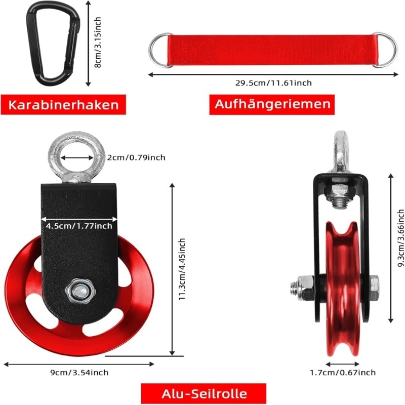 Fitness Pulley Cable Machine System Home Cable Pulley System Workout Training
