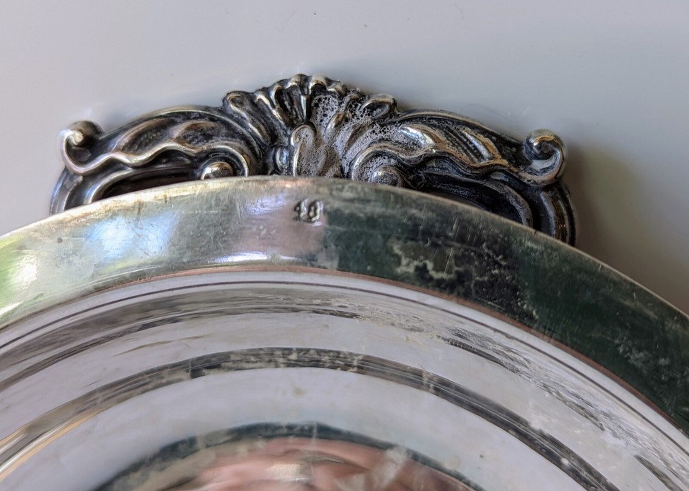 Barker Ellis England Antique Silverplate Lidded Dish Engraved Flowers Rococo