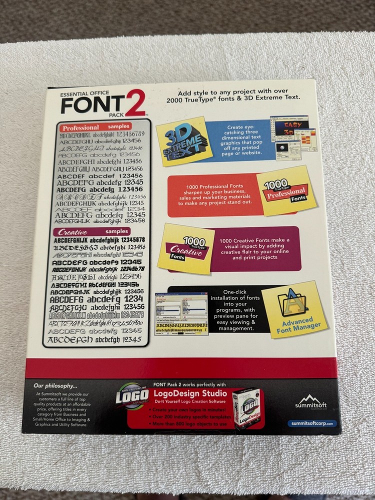 Summitsoft Essential Office Font Pack 2 - 2005