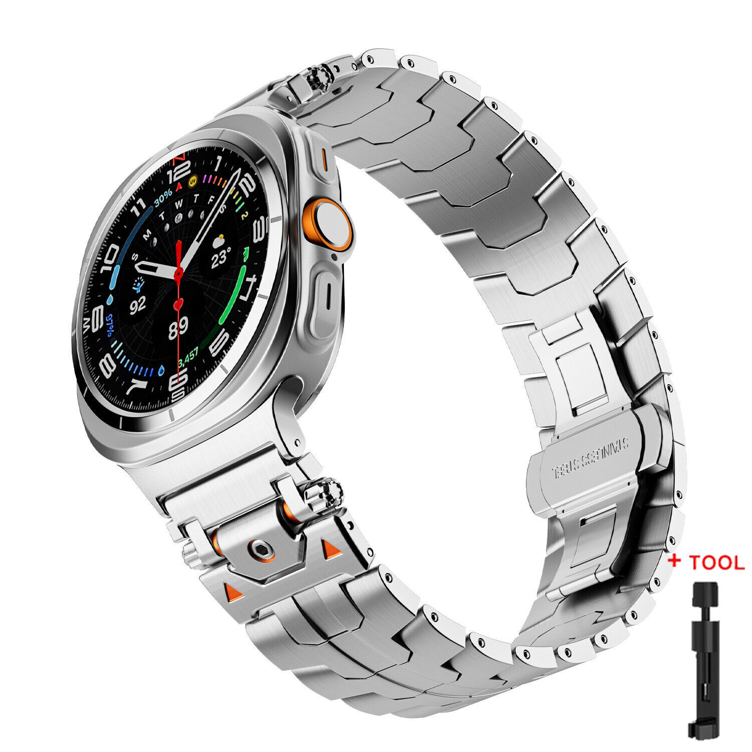 Luxury Stainless Steel Band for Samsung Galaxy Watch Ultra 47mm Metal Strap