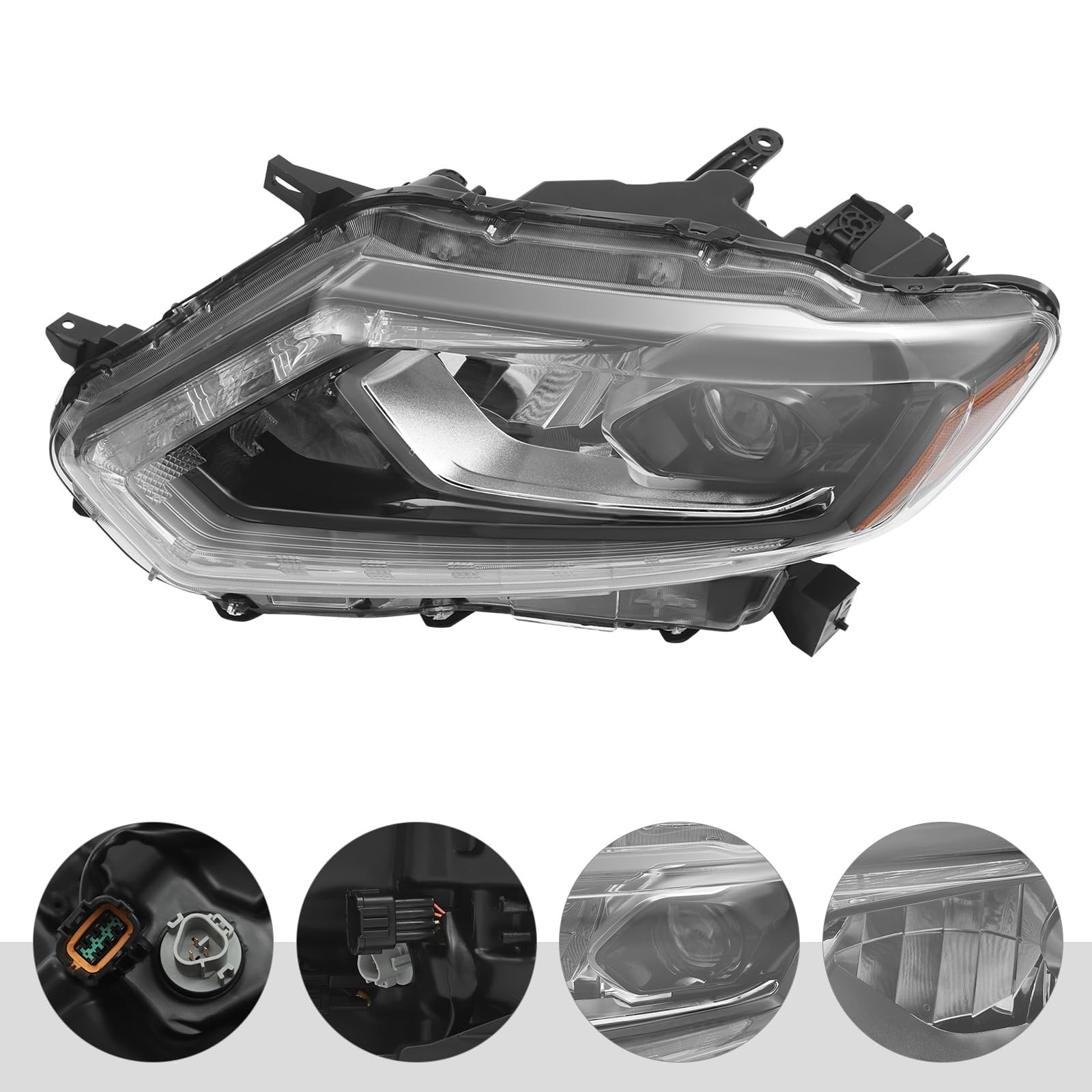 Front Headlight Assembly for 2014-2016Nissan Rogue LED Model Only Left Side