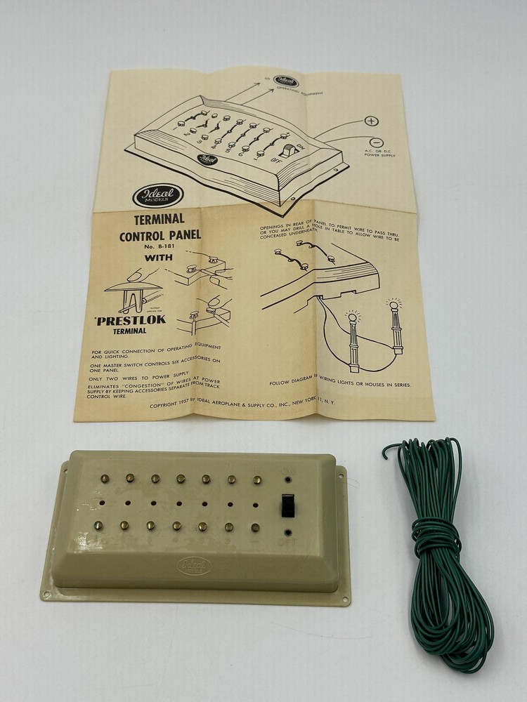 Ideal Models B-181 Terminal Control Panel Prestlok Model Train Accessory Vintage