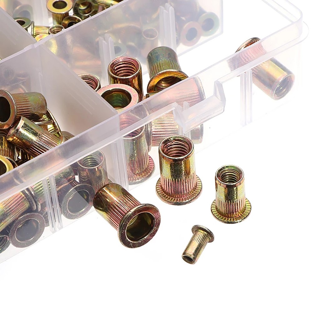 830PCs SAE Rivet Nut Kit For Rivnut Tool Nut Setter Thread Setting Nutsert Gun
