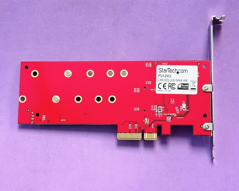 NEW StarTech 2x M.2 SSD Controller Card - NGFF PCIe PEX2M2