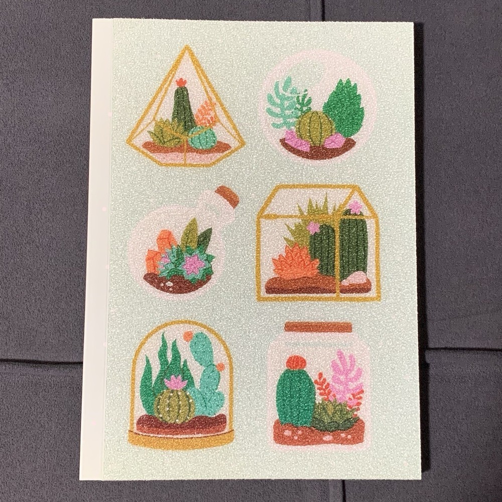 Succulent Textured Paperback Notebook 60 Sheets (5x7in)