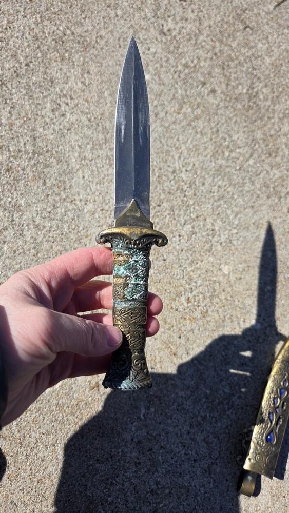 Brass Dagger With Sheath