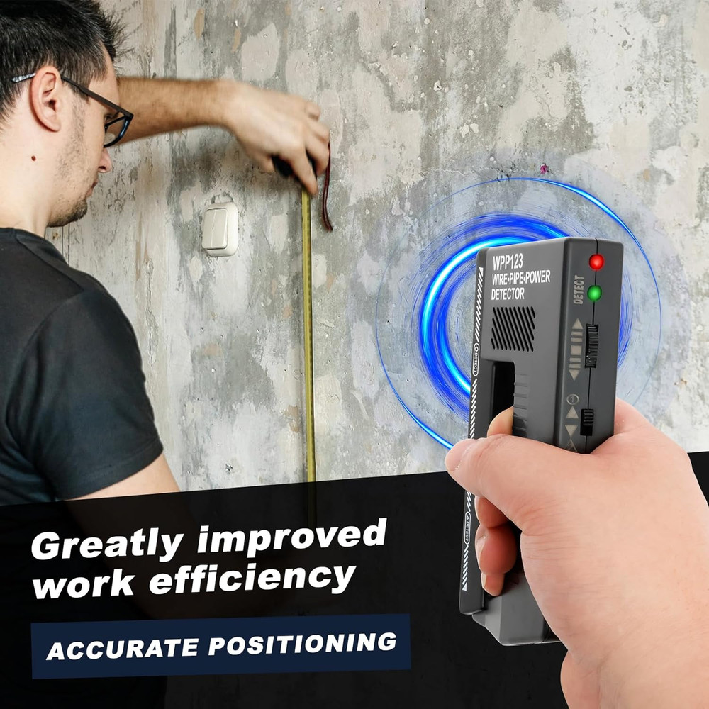 WPP123 Multi-Function Stud Finder, Professional Wall Scanner Detecto for Metal,