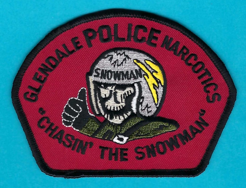 GLENDALE CALIFORNIA POLICE NARCOTICS DIVISION SHOULDER PATCH