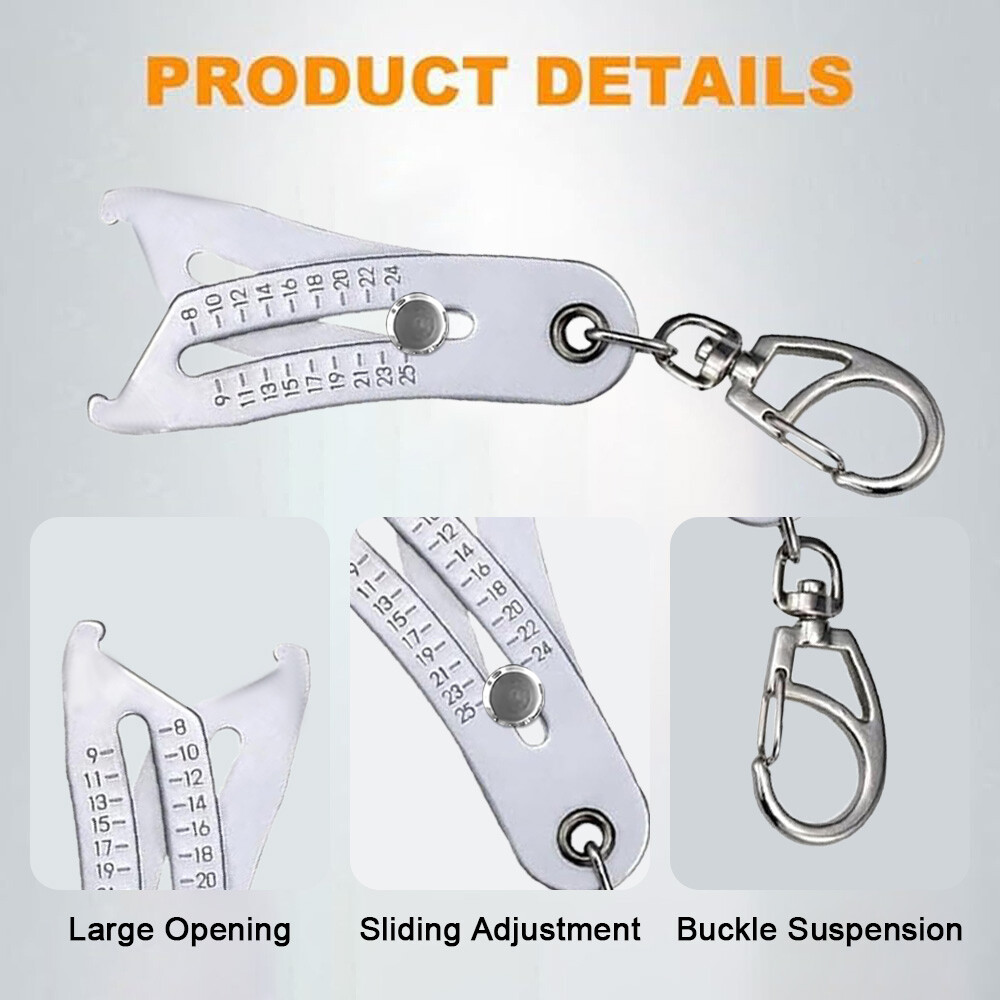 Portable Precise Thread Size Checker Keychain Bolt Size Checker Keychain Manual