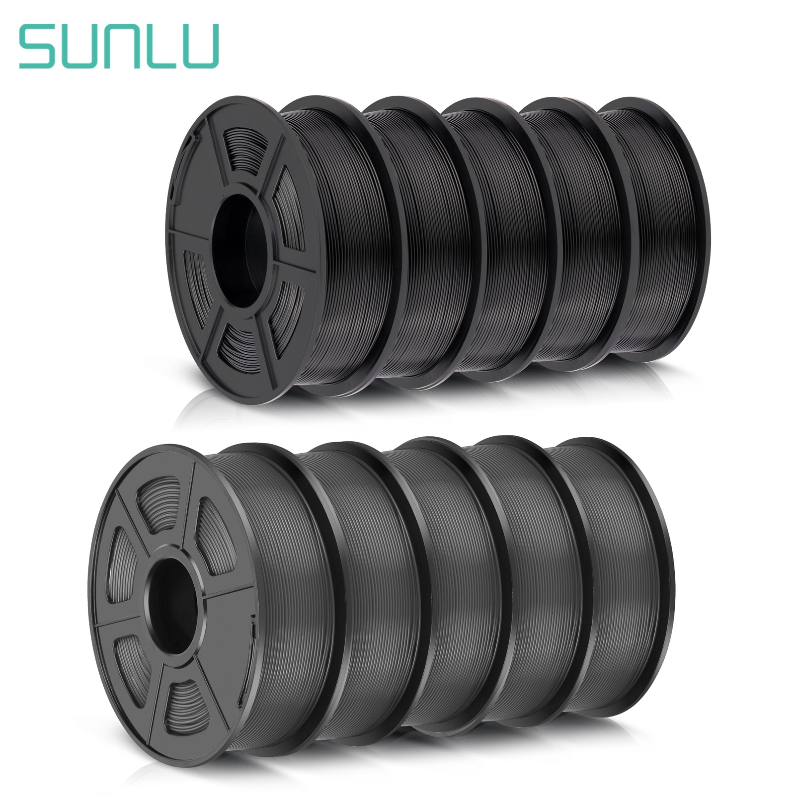 10×1KG SUNLU PLA Matte Meta PLA+ PETG SILK ABS 1KG TPU500G 3D Printer Filament