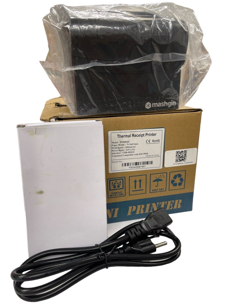 POS Thermal Receipt Printer for Mashgin Touchless Checkout Systems USB & Serial