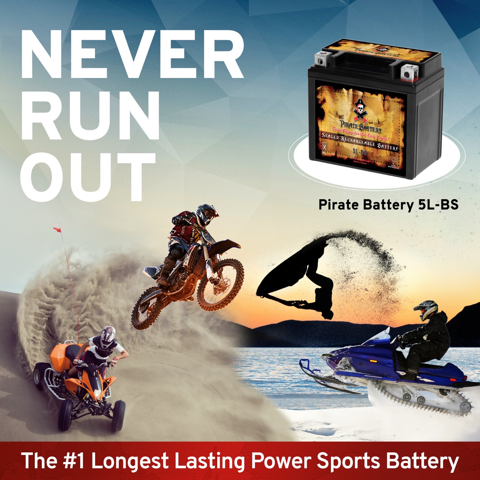 YTX5L-BS High Performance Power Sports Battery