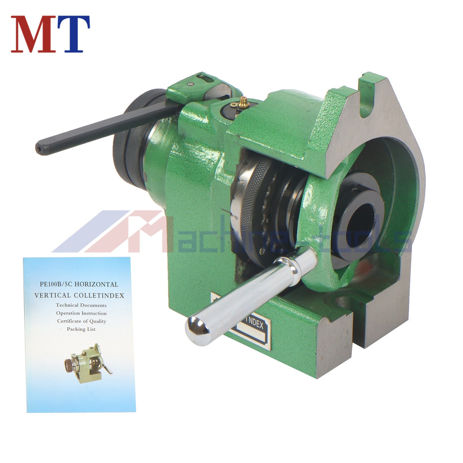 5C Collet Vertical Horizontal Spin Index Fixture Milling .0004" Spindle Thread