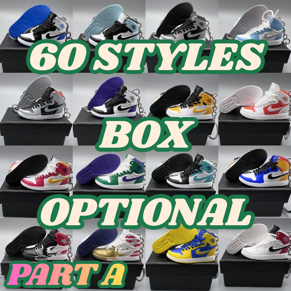 AJ 1 Mini Shoe Keychain Single/  Pair with Box Options