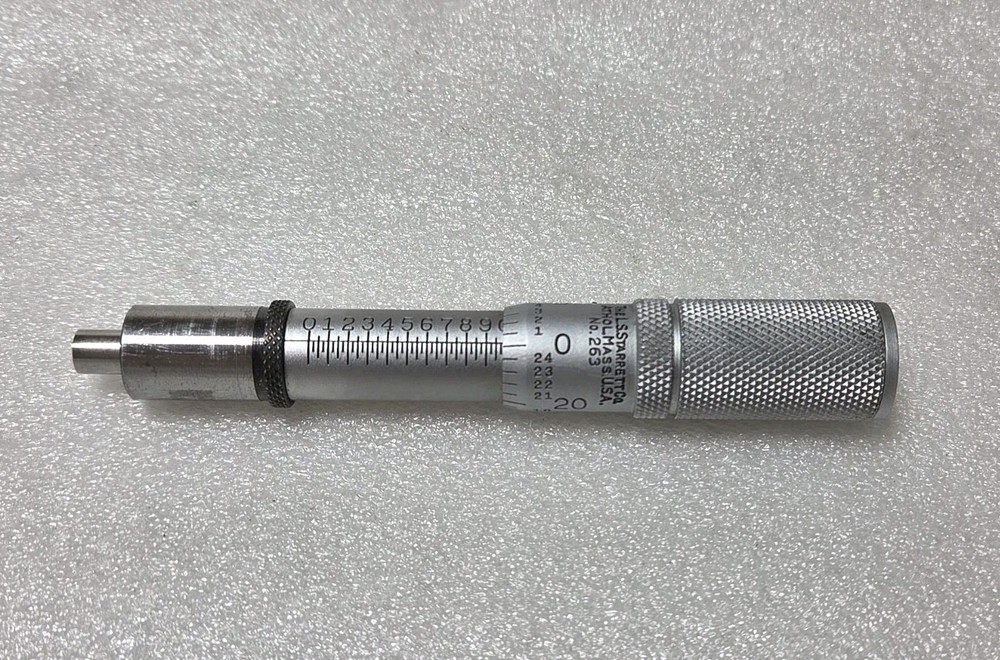 Starrett 263 Micrometer Head, 0- 1" Range, 0.0010 Grad, Flat Spindle Face  NICE
