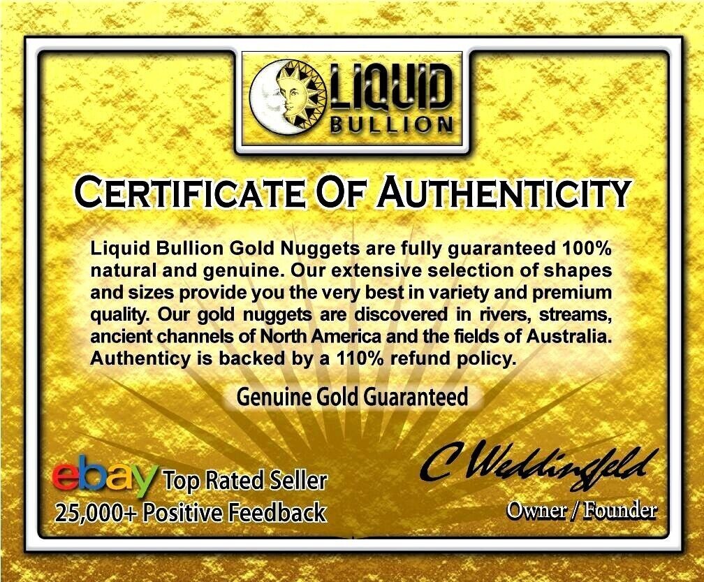 1.684 GRAMS AUSTRALIAN NATURAL PURE GOLD NUGGET GENUINE (94-98% PURE) #AUSSIE907
