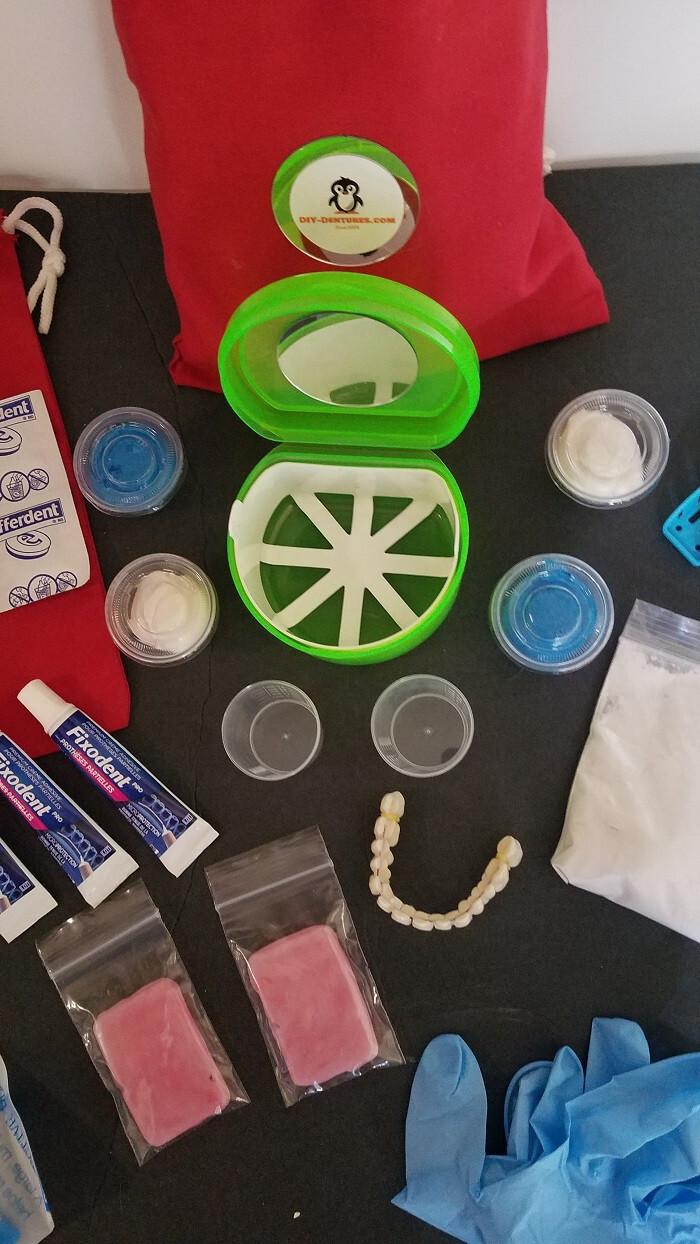 DIY DENTURE KIT Complete Custom Dentures Temporary Teeth Tooth * FULL /PARTIAL*