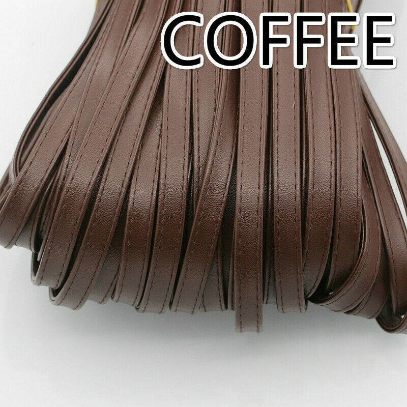 Faux PU Leather Flat Cord Strap Rope String Tape DIY Craft Material Fabric